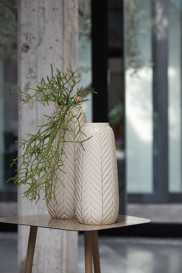 Light & Living Vase 14,5x33,5cm in Keramik creme