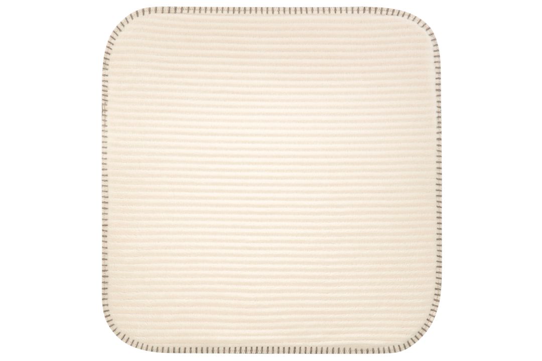 Biederlack Kissenhülle 50x50cm KISSEN ca. 50x50cm in Fb. Feel Cord Light, untersetzer, rippel, creme, klein, rund