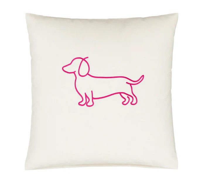 Elegante Nackenkissen COMPANION ca. 40x40cm in Farbe pink Elegante Kissenbezug Companion DOGS in natur-beige, Kissen, Dekoration für Zuhause