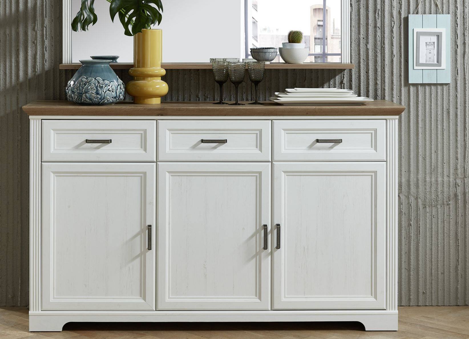 Sideboard B/H/T ca. 166/102/48 cm in Holzfarben Innostyle Sideboard Jasmin in Pinie hell/Artisan Eiche, 166 x 102 cm