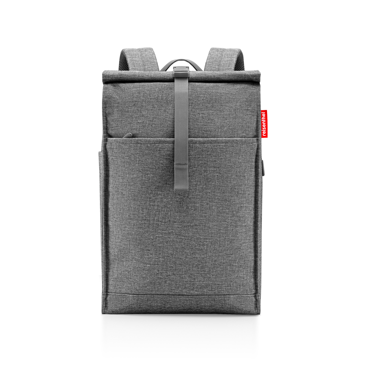 Reisenthel URBAN ROLLTOP in Farbe twist silver, Rucksack, Backpack, Graue Farbe, Gepolsterte Schultergurte, Rückfach