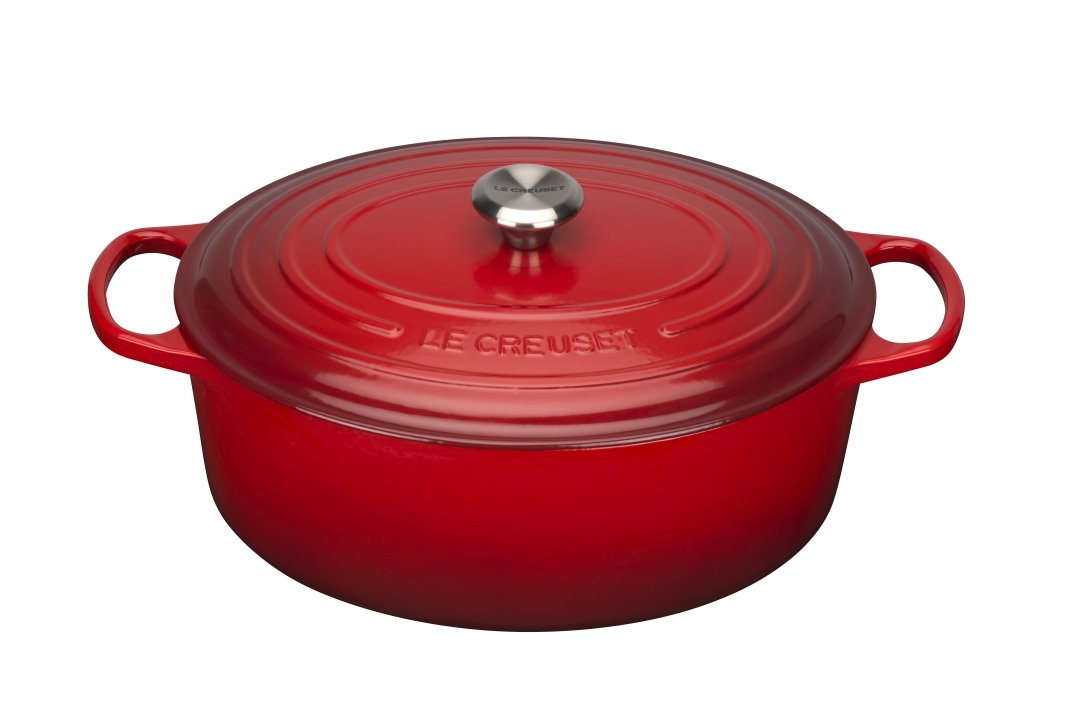Le Creuset Bräter Sig 35cm in Farbe Kirschrot Le Creuset Bräter Ø ca. 35cm Kirschrot Oval