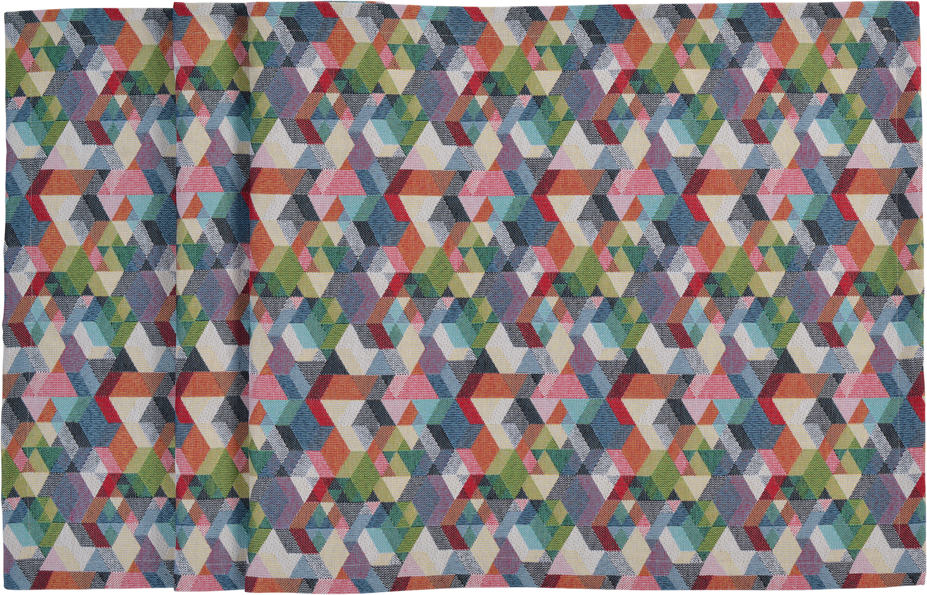 Sander Tischset CUBES ca. 35x50cm in Farbe original, geometrischer Teppich, Patchwork, Gemusterte Muster, Bunte Farben, Kunststoff-Textil