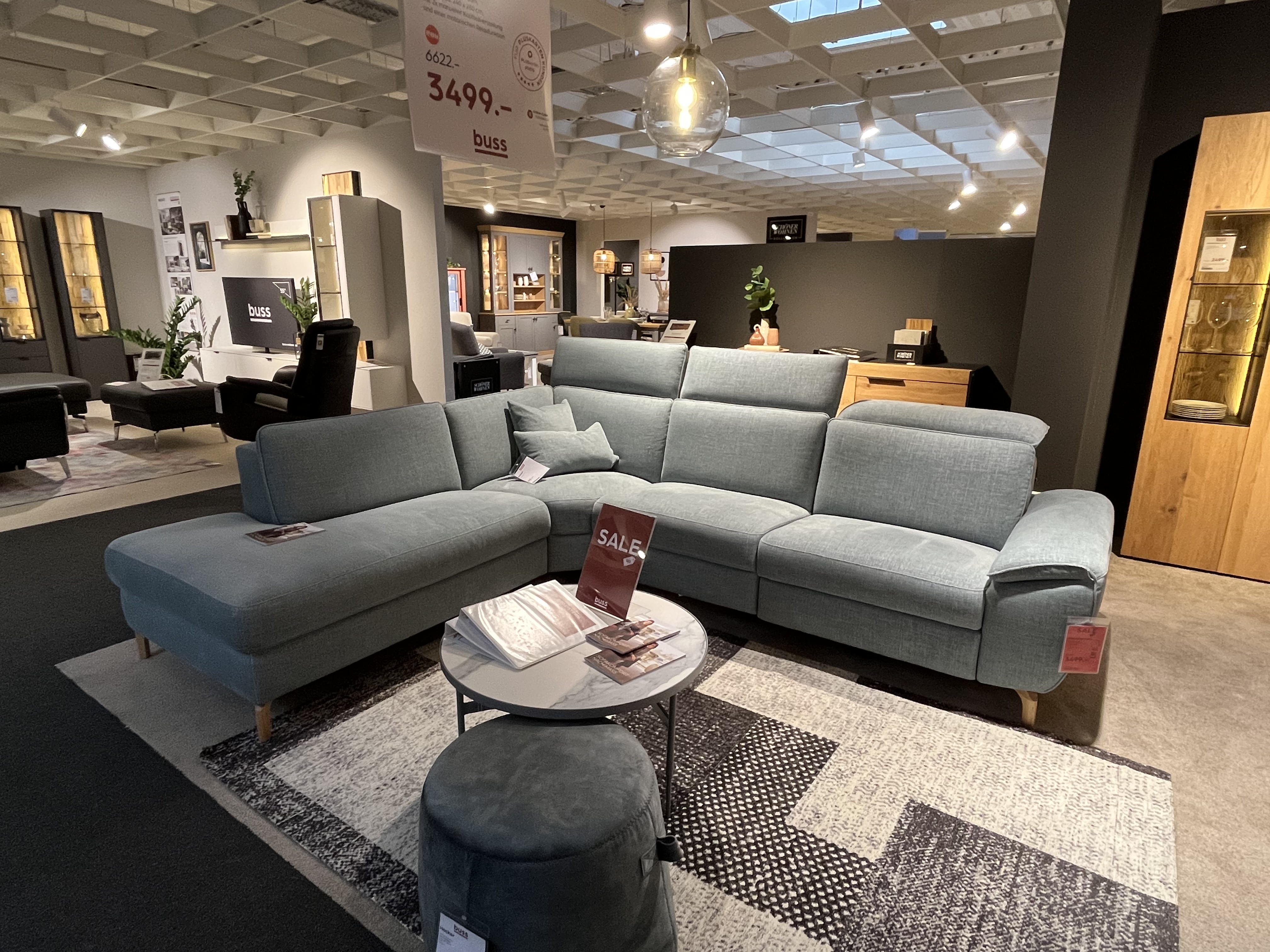 Polstergruppe in Stoff Escana mineral Gr.3 Polstergruppe in Stoff Escana mineral Gr.3, Drinnen, Mobiliar, Teppich, Couch, Lampe