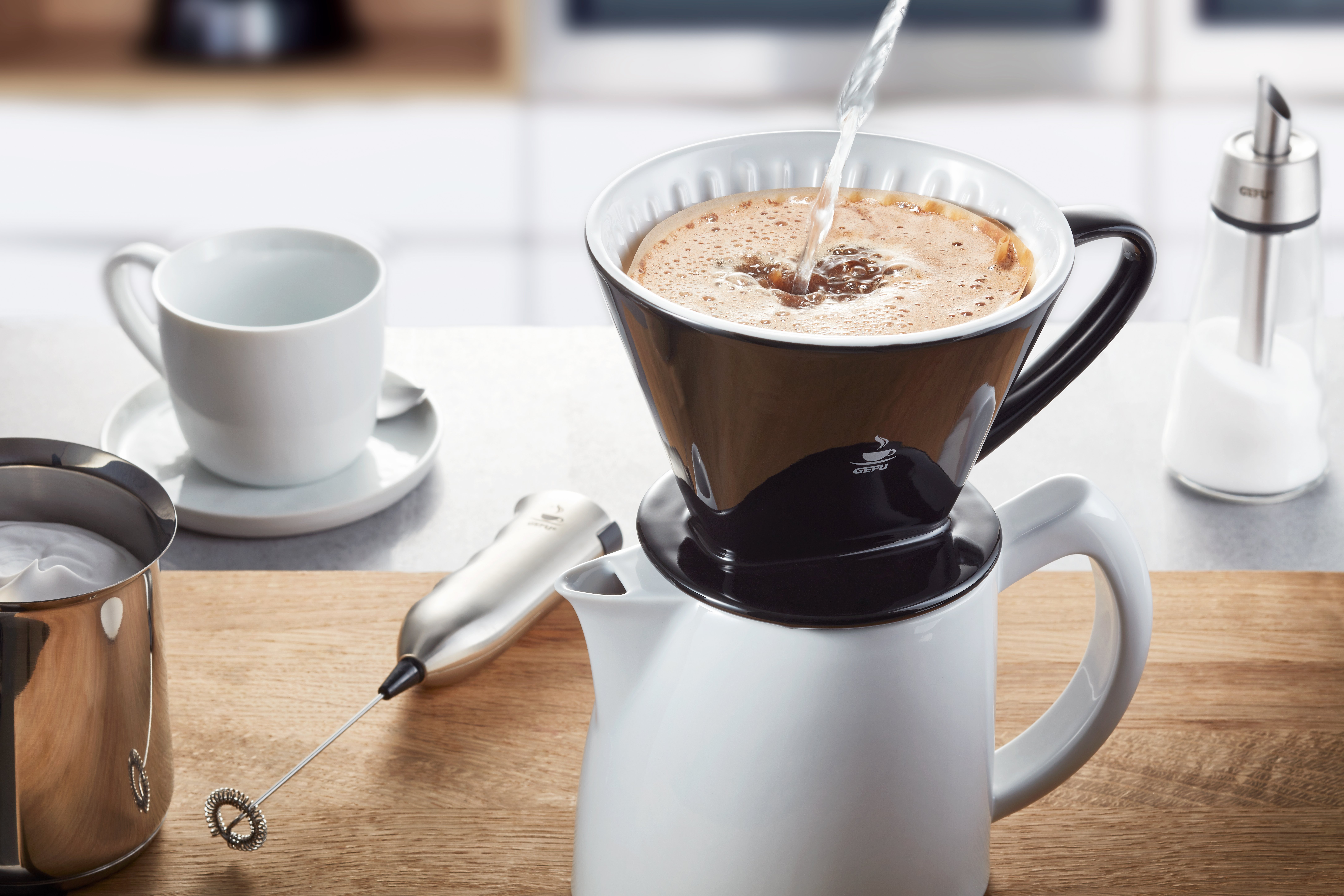 GEFU Kaffeefilter Stefano schwarz/weiß