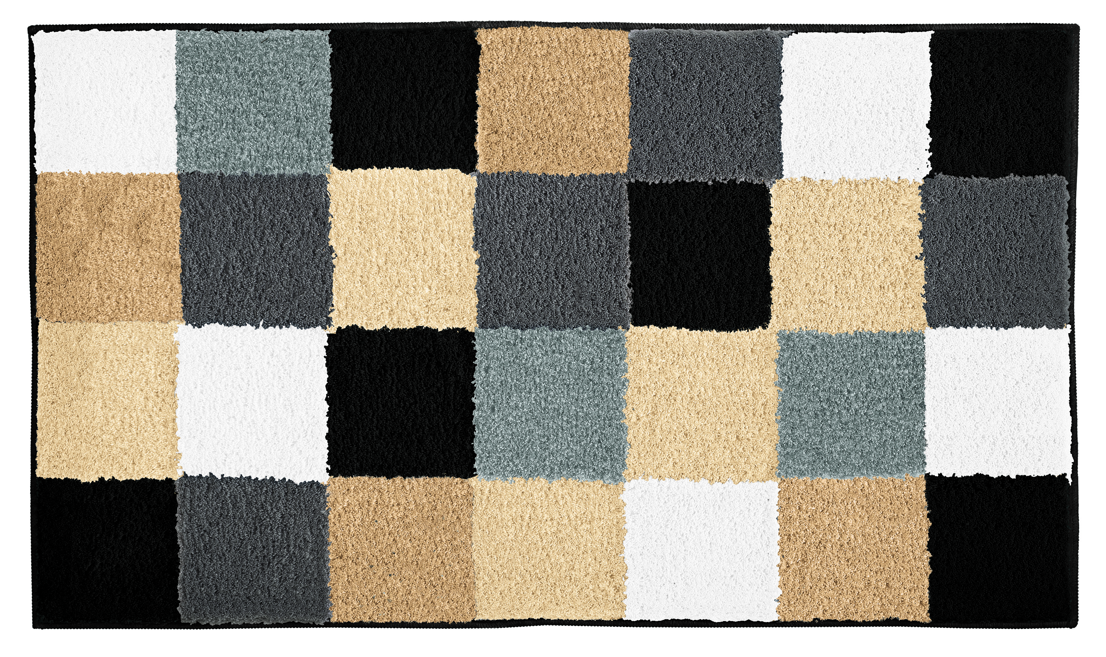 Kleine Wolke Badteppich CARO ca. 60x105cm in Farbe Schwarz