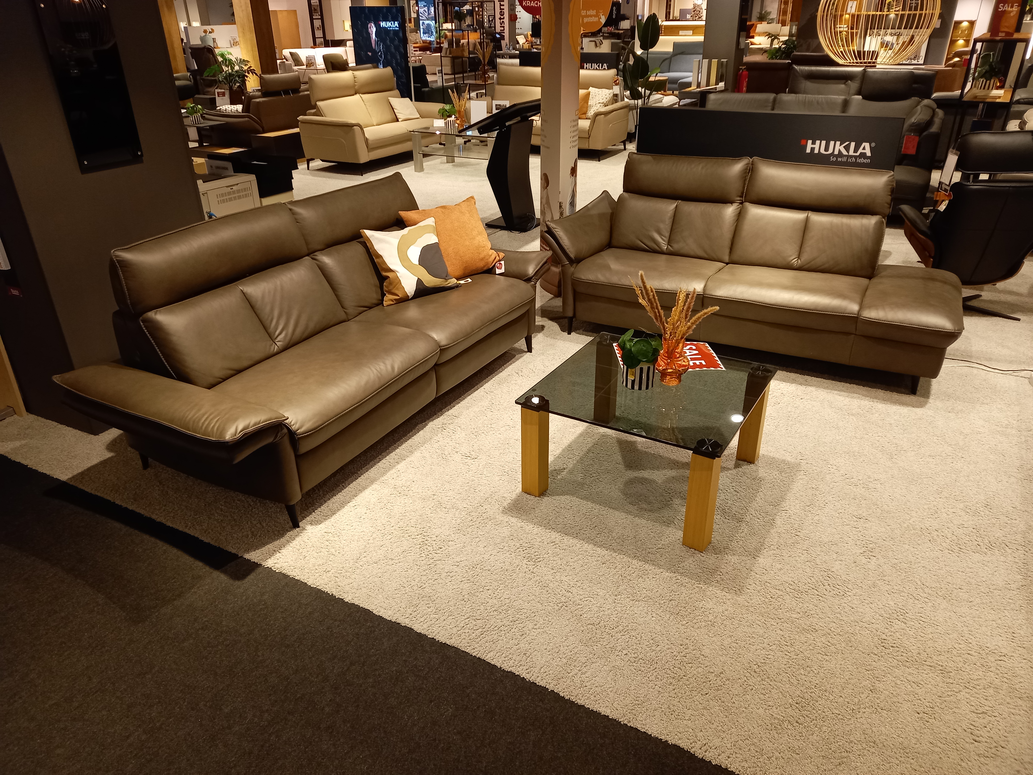 Interliving Garnitur INTERLIVING 4058 in Leder Cloudy grey 59