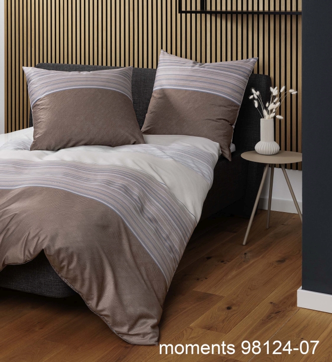 Janine Design Bettwäsche MOMENTS ca. 155x220cm in Farbe beige grau