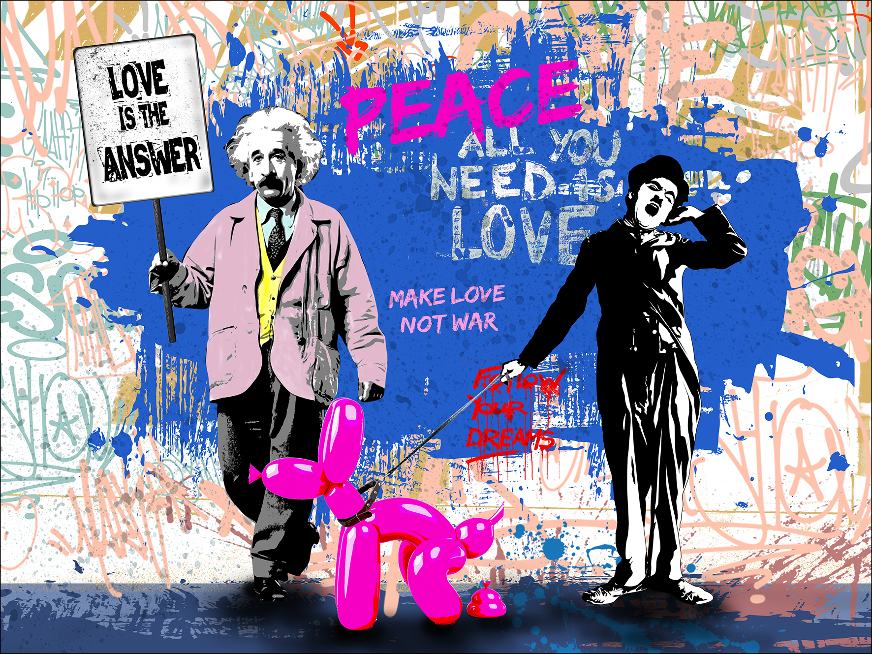 PRO ART Glas-Art 80x60cm Love Is The Answer
