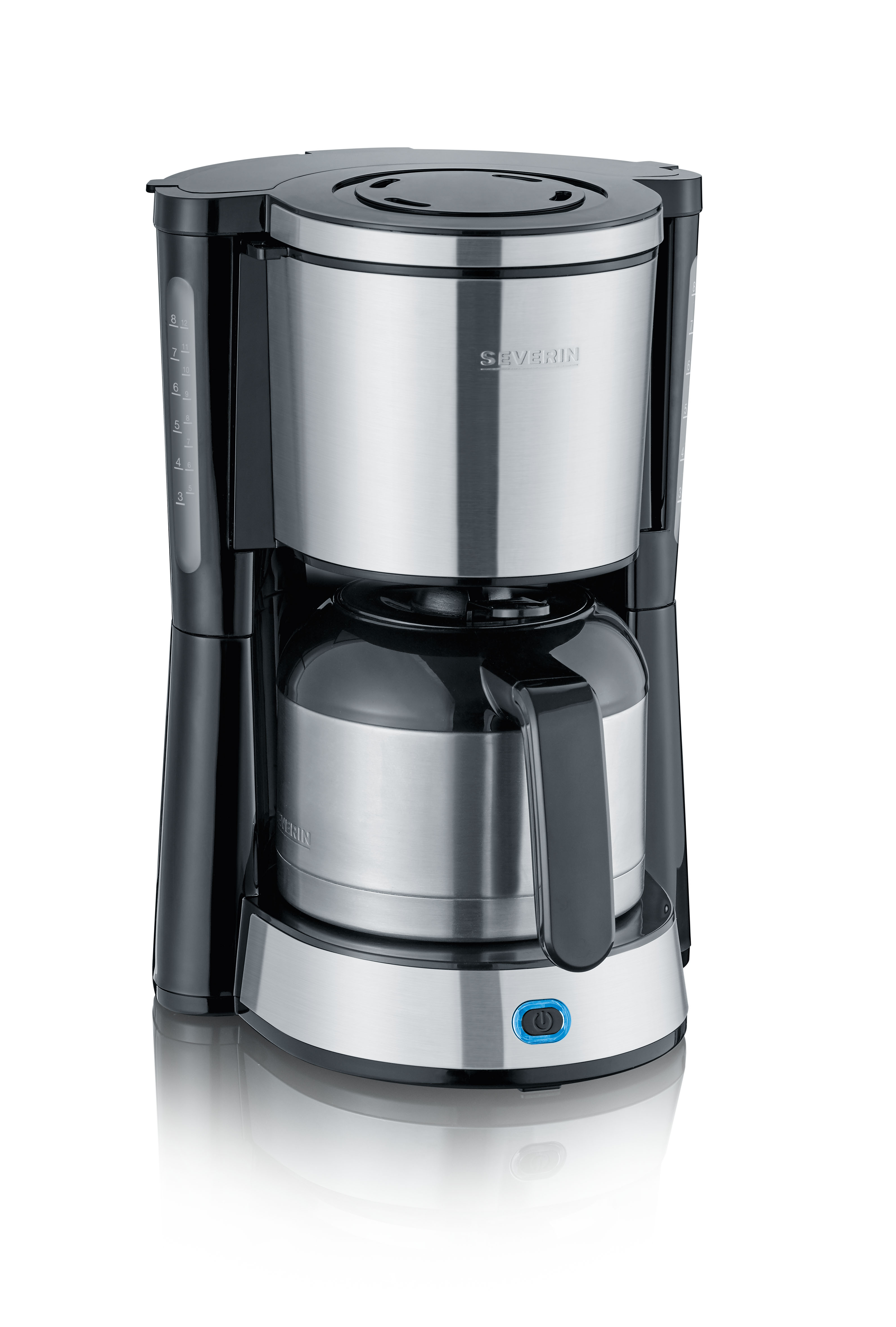 Severin Filterkaffeemaschine KA 4847 in Edelstahl gebürstet/schwarz Severin Filterkaffeemaschine KA 4847 in Edelstahl gebürstet/schwarz