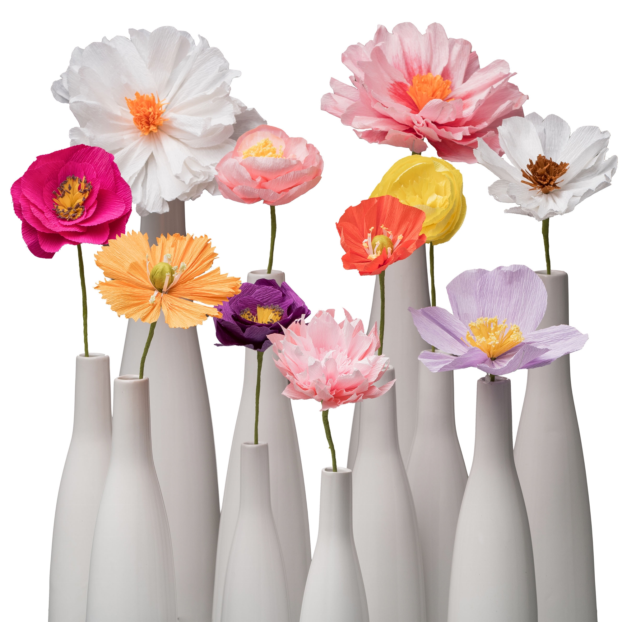 Papierblume Cosmos ca.45cm ARLAN in , blumenarrangement, vase, papierblumen, bunte blumen, deko