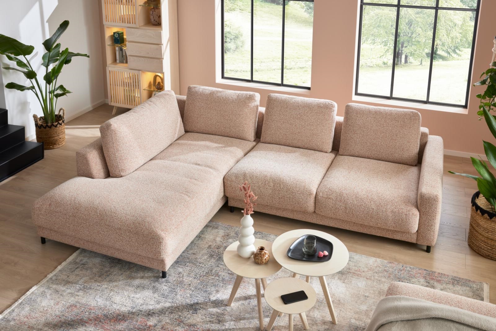 Polsterecke NO. 4103 ca. 223x302cm in Stoff Donna rusty melange