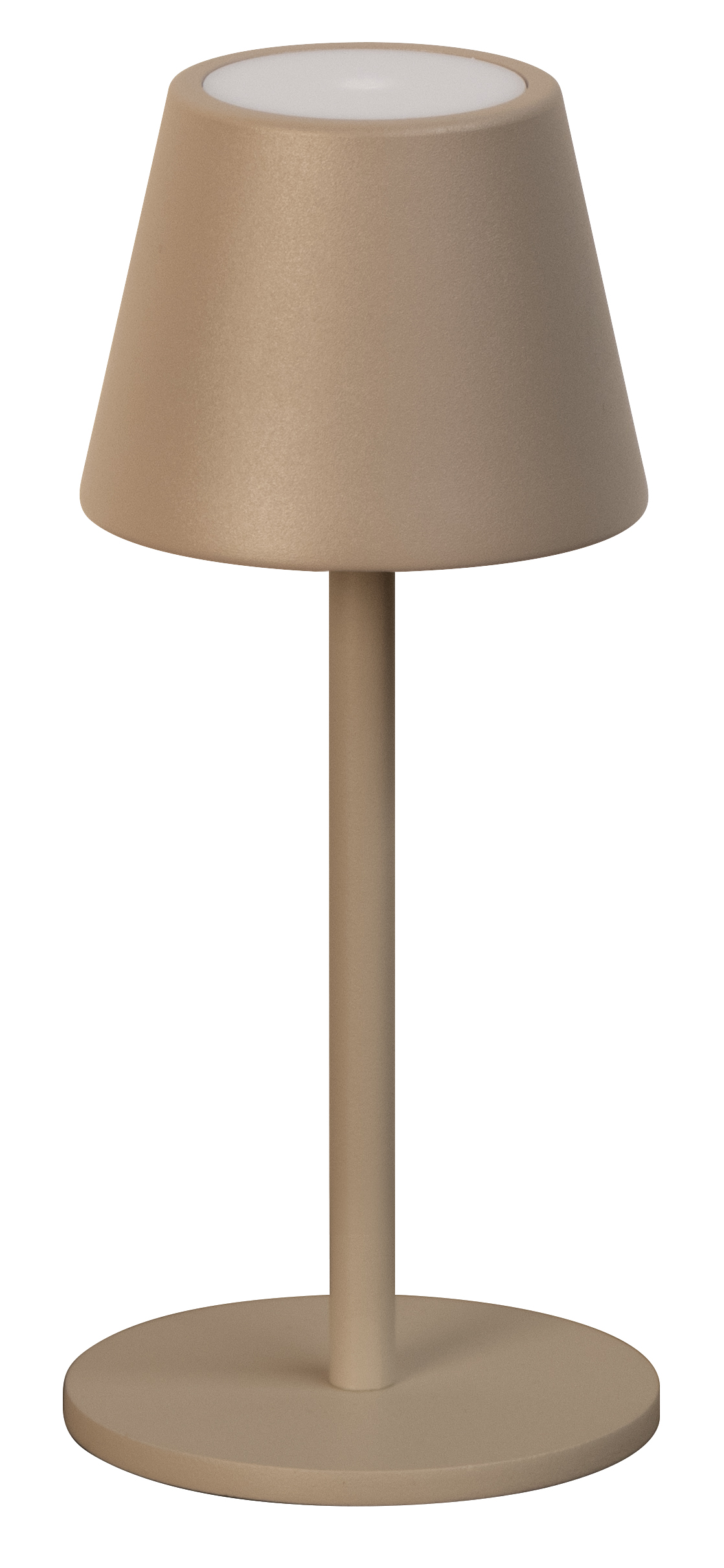 FH Lighting LED-Tischleuchte SALERNO in Metall grau-braun, Tischlampe, Stehlampe, Beige, Metall, Lampe