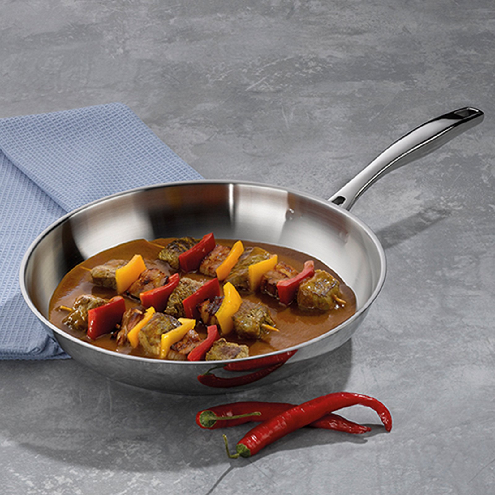 Kela Bratpfanne Flavoria FLAVORIA in Silber Glänzend, Kochtopf, Kochgeschirr