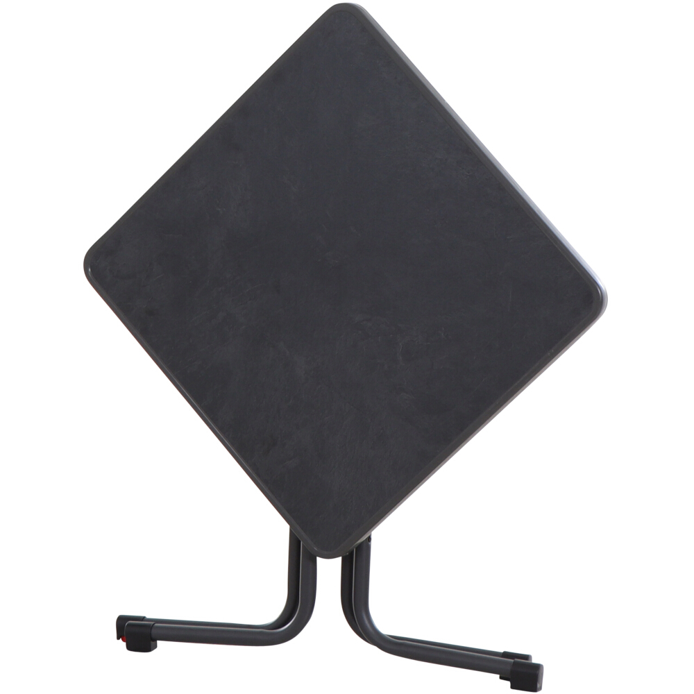 Gautzsch Tisch PACO ca. 70x70cm in Melamin schiefer antik/Gestell matt anthrazit 