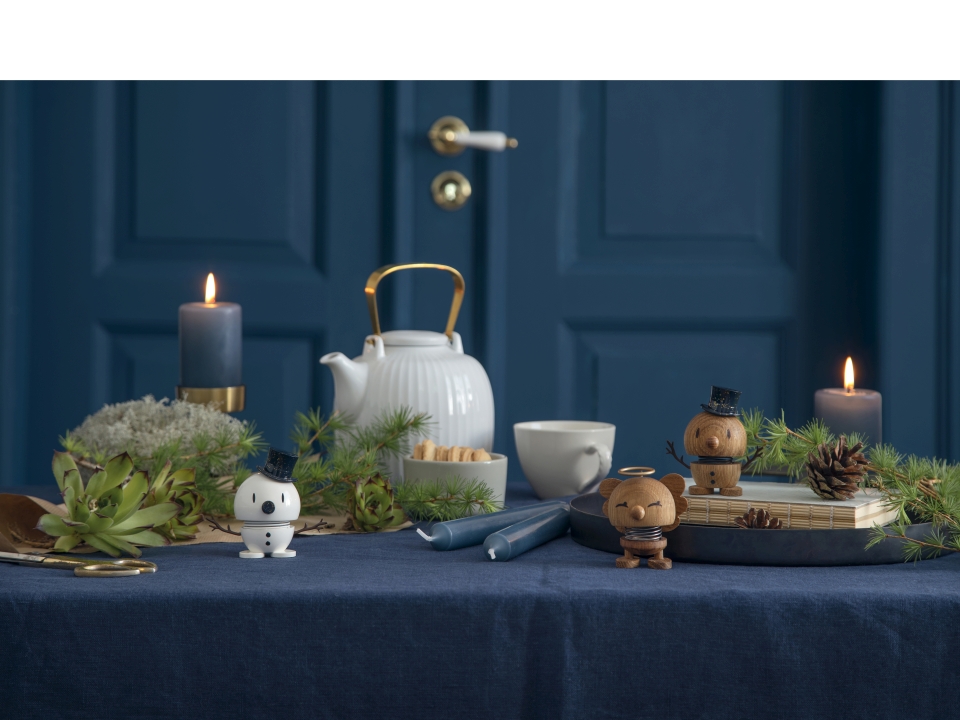 F&H Hoptimist SNOWMAN S in Farbe Weiß, Töpferei, Kerze, Blumen-Arrangement, Tischplatte, Topfpflanze