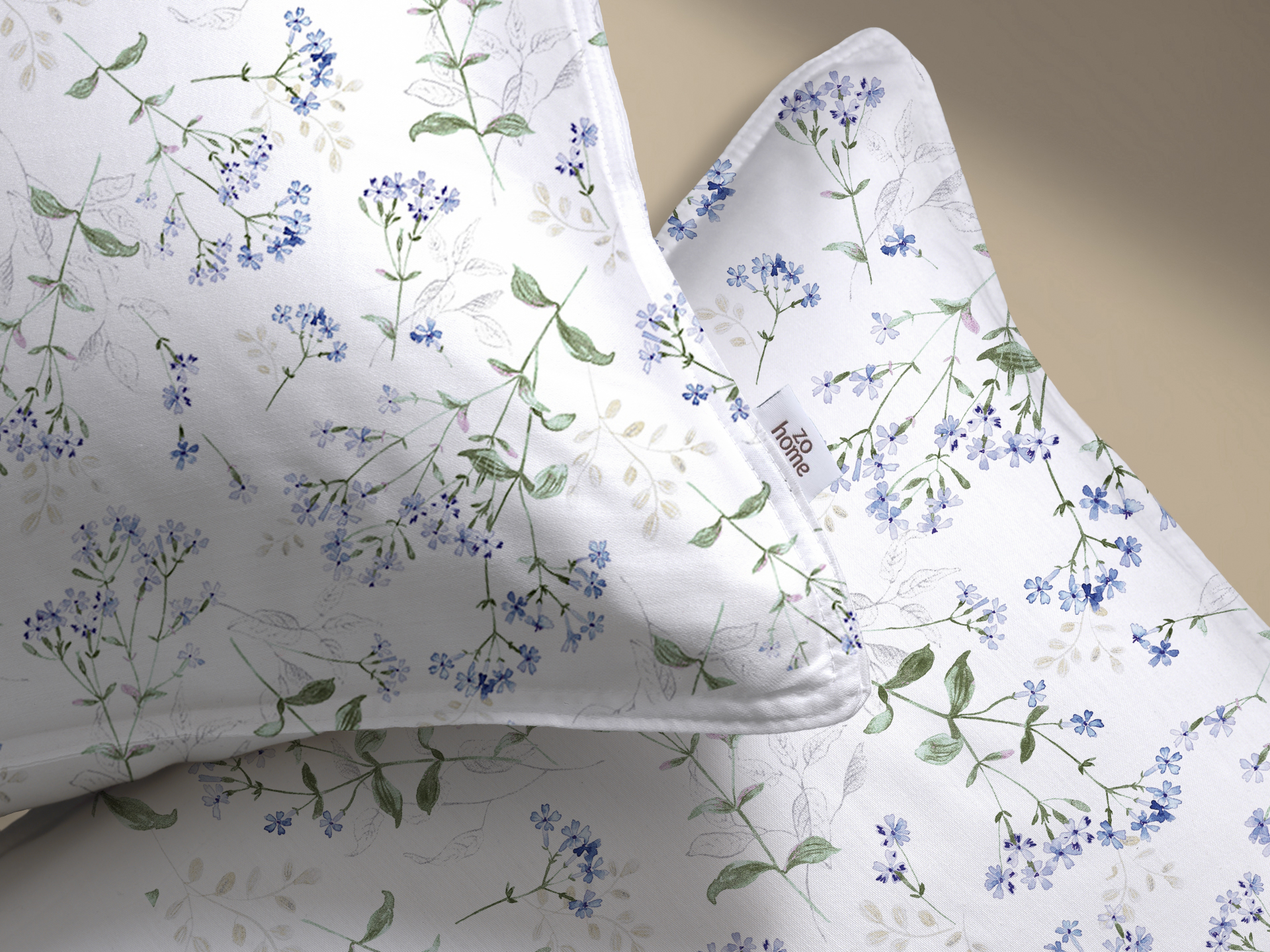 Heckettlane Bettwäsche ca. 135x200cm in Farbe White, Kissen, Dekoration für Zuhause, Kopfkissen, Pflanze