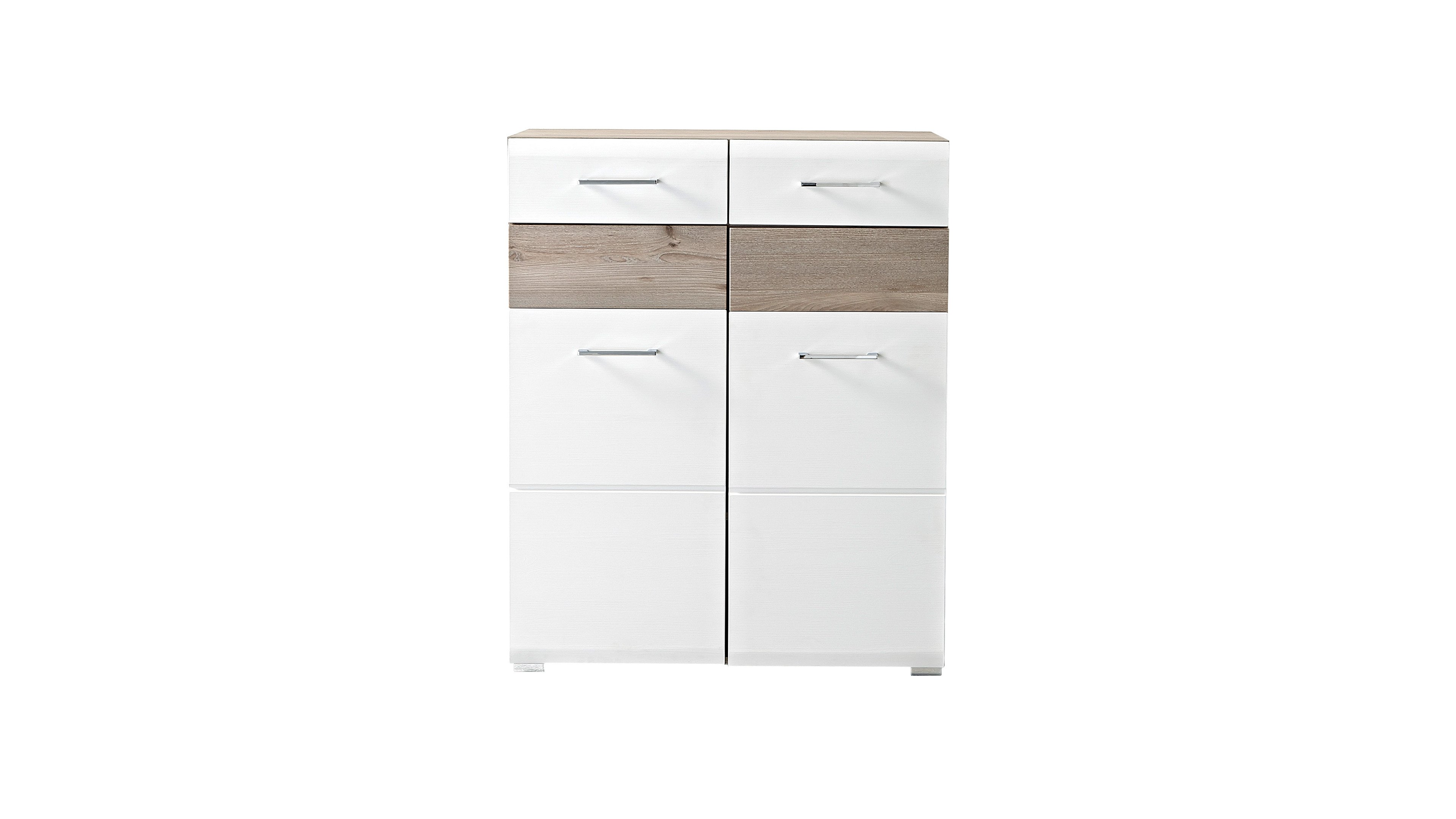 Innostyle Schuhschrank FUNNY in Silbereiche/weiß MDF