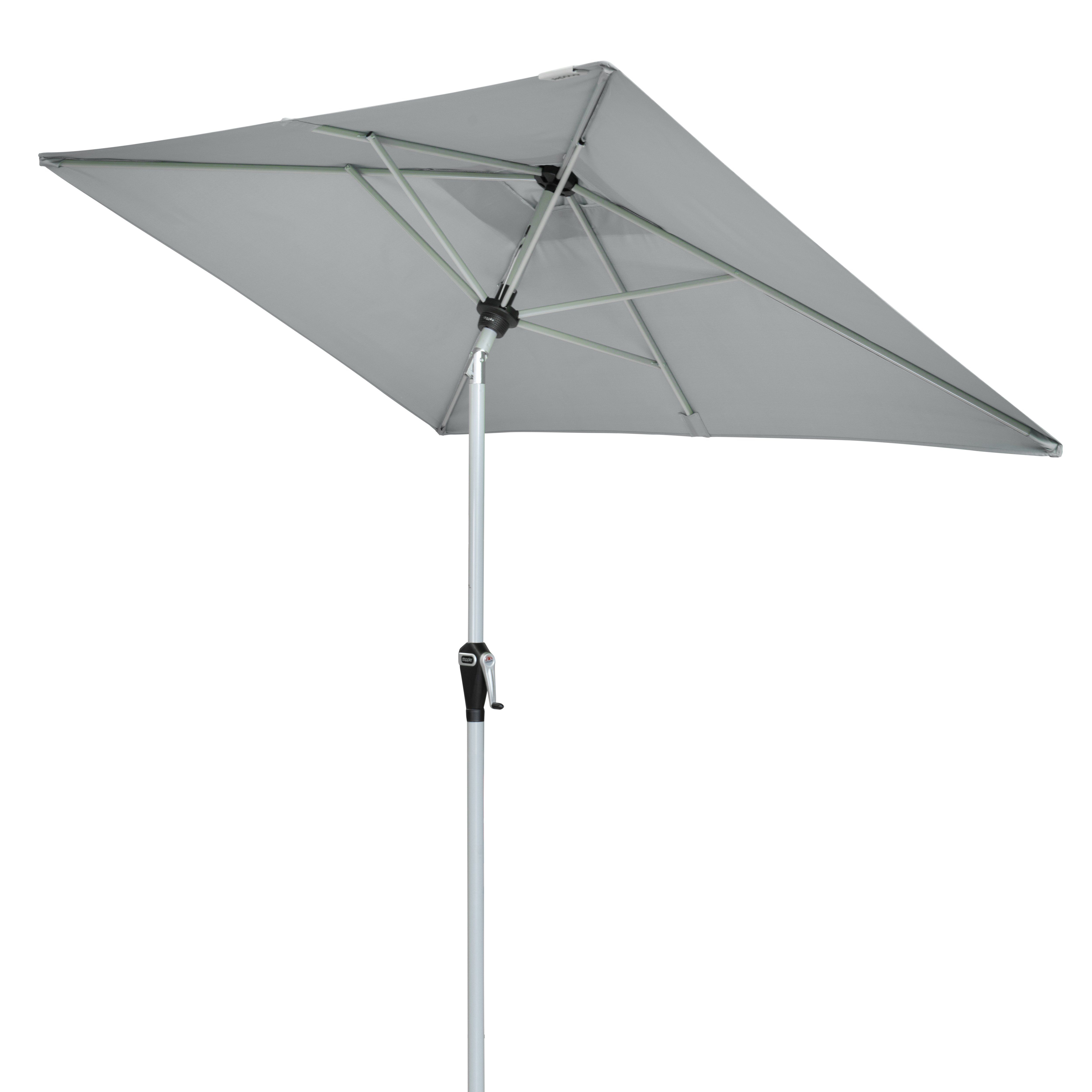Doppler Kurbelschirm ACTIVE ca. 210x140cm in Farbe hellgrau