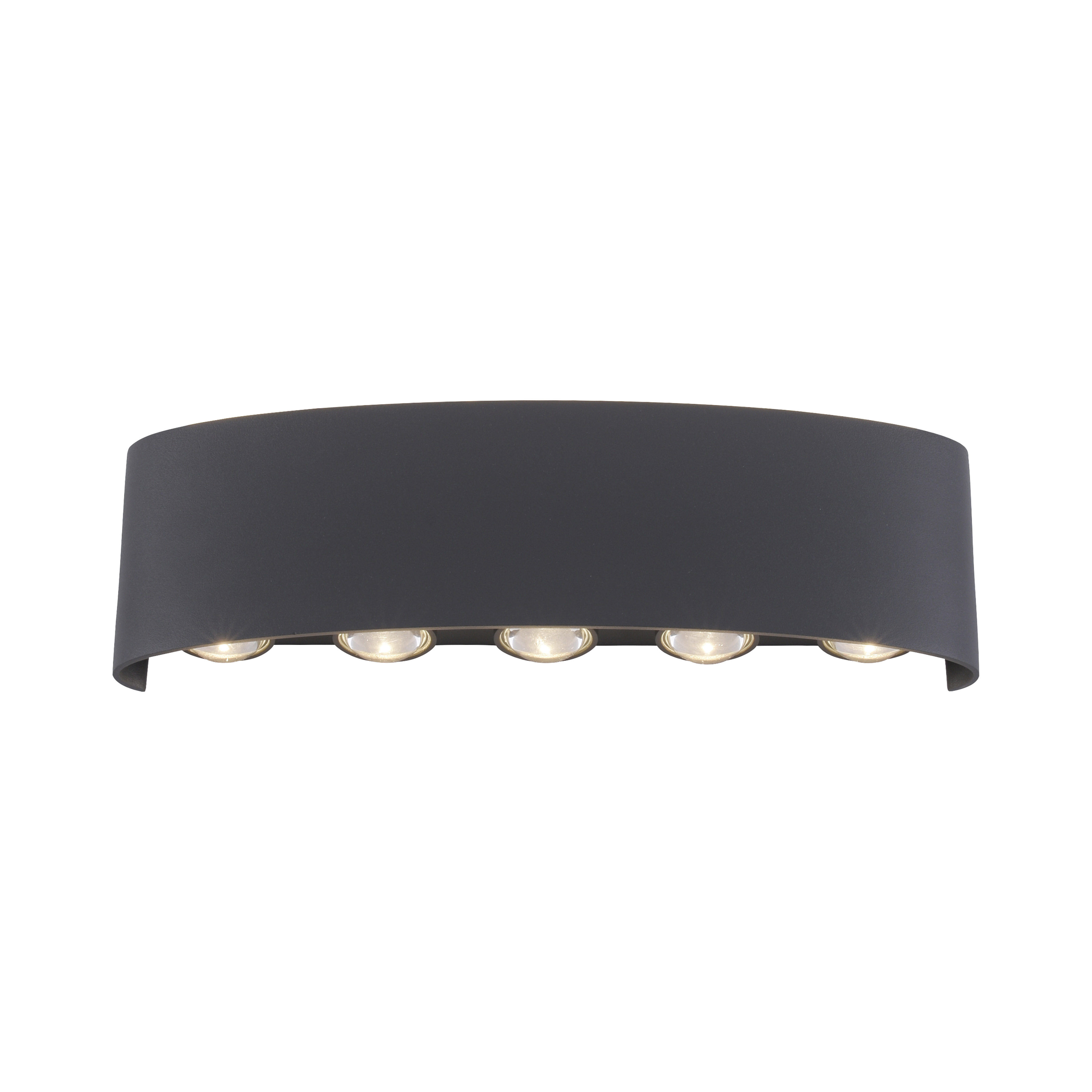 Paul Neuhaus LED-Wandleuchte CARLO 10-flammig in Farbe anthrazit, Deckenleuchte, Wandlampe, LED, strukturiert, grau