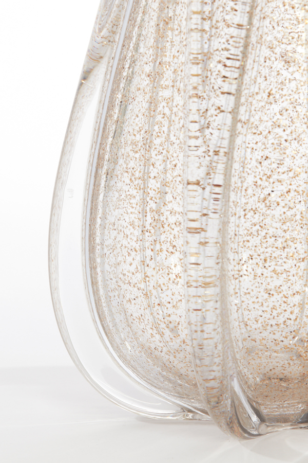 Vase MURELA in Glas klar / Flitter sand