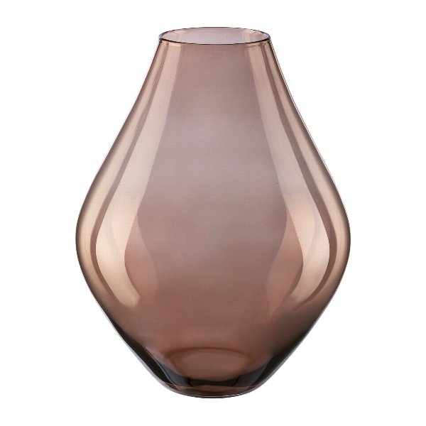 Glasvase Koni 19x24cm in , Glasvase, Vase, Rundform, Roséglas, Transparentes Glas