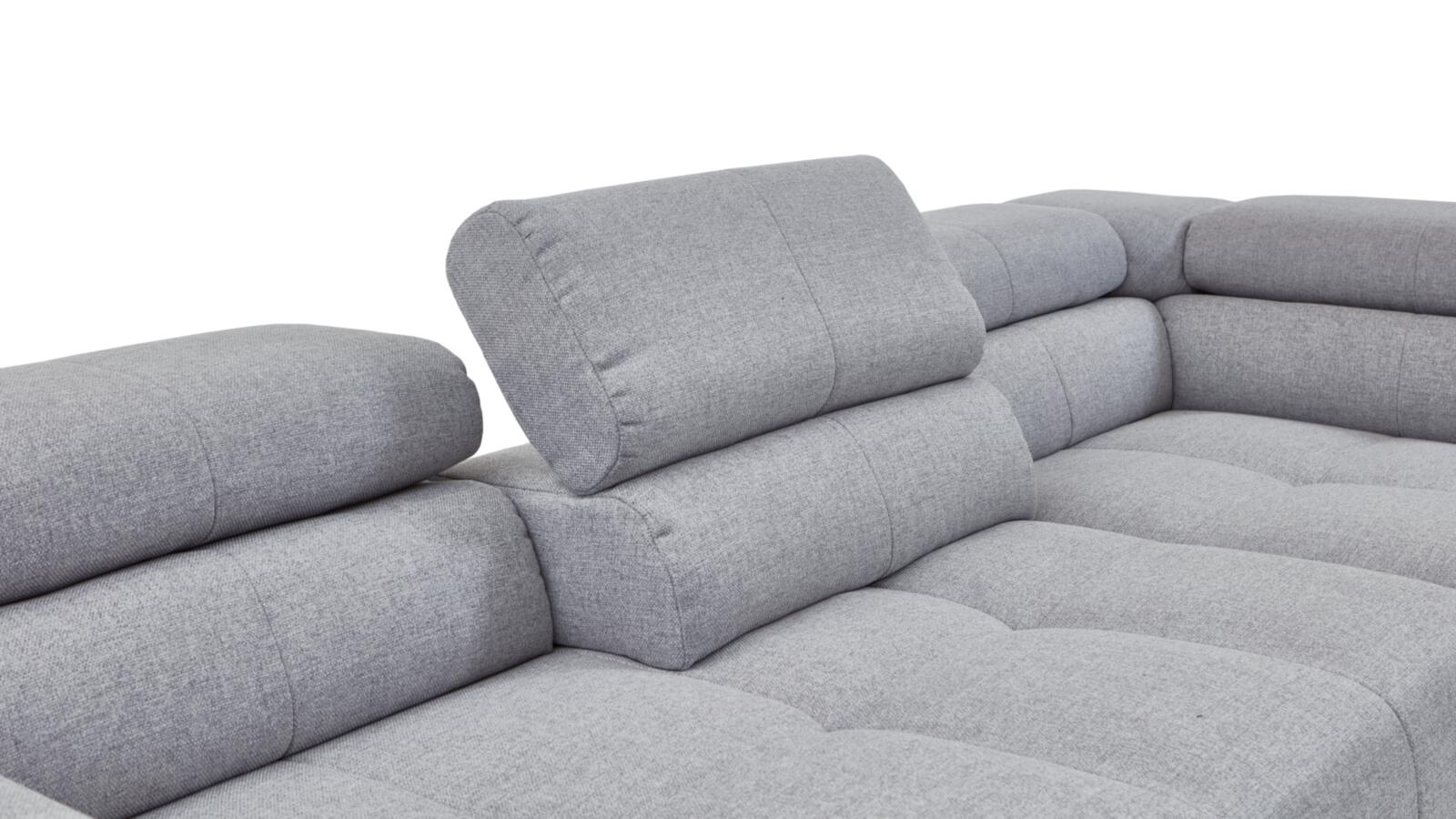 Candy Polsterecke SK-745 CLEVELAND MOVE ca. 279x224cm in Stoff Mono light grey, Kissen, Dekoration für Zuhause, Couch, Mobiliar