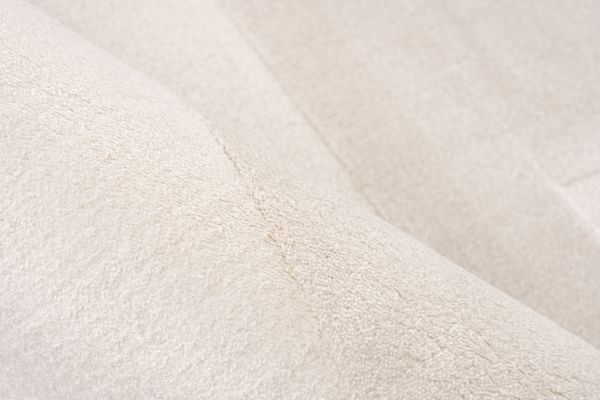 Webteppich BERGAMO ca. 160x230cm in Farbe ivory, Beige Stoff, Texturiertes Gewebe, Weiches Material, Stoffoberfläche, Polstergewebe