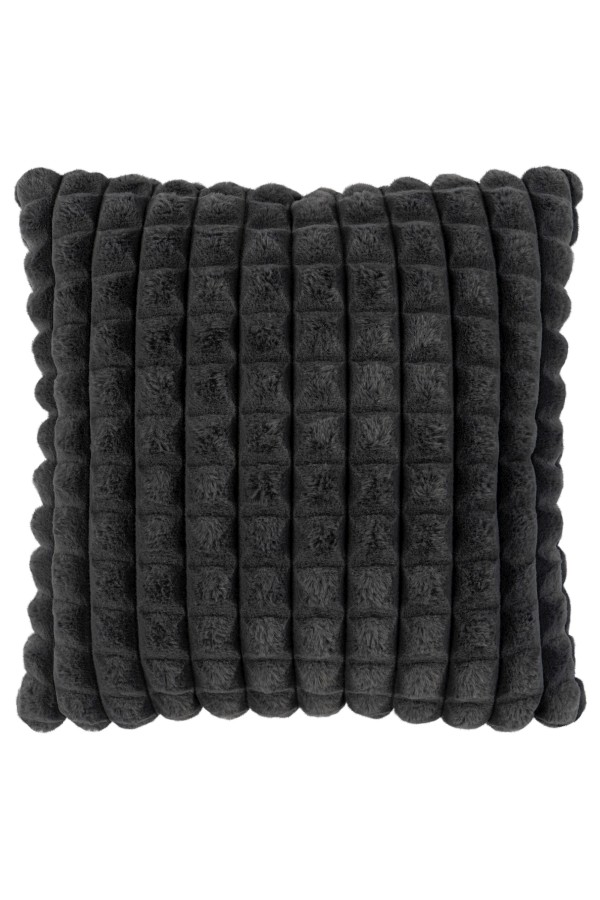 Kissen mit Füllung HARMONY CUSHION ca. 45x45cm in Farbe graphite, Kissen, Kissenbezug, Samtähnlich, Plüsch, Kissenfüllung?