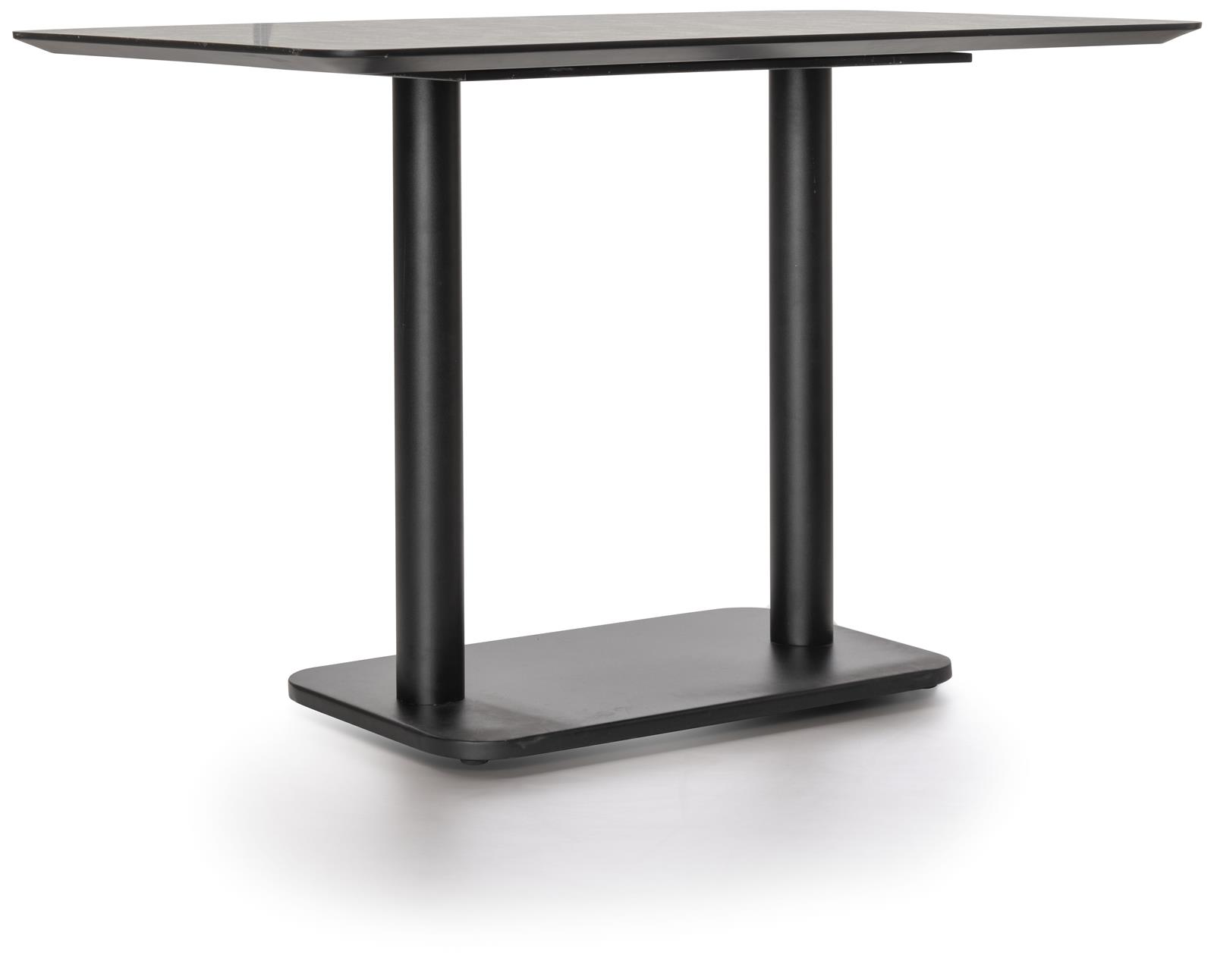 Coco Maison Bistrotisch COCO MAISON ca. B120 H77 T75 cm in Platte HPL grau/schwarz