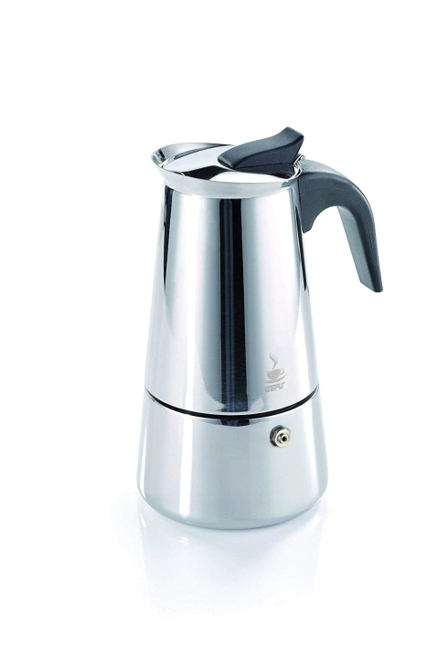 GEFU Espressokocher EMILIO in Farbe schwarz/silber GEFU Espressokocher EMILIO in Farbe schwarz/silber, Kaffeemaschine, Espressokocher, Edelstahl, Poliert, Armhebel
