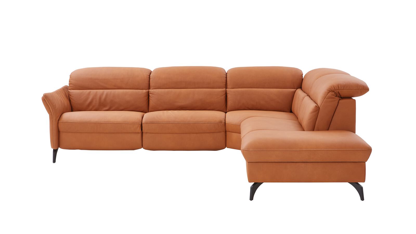 Comfortmaster Rundecke SPEKTRA ca. 304x255cm in Leder Lonlife Rustika honig