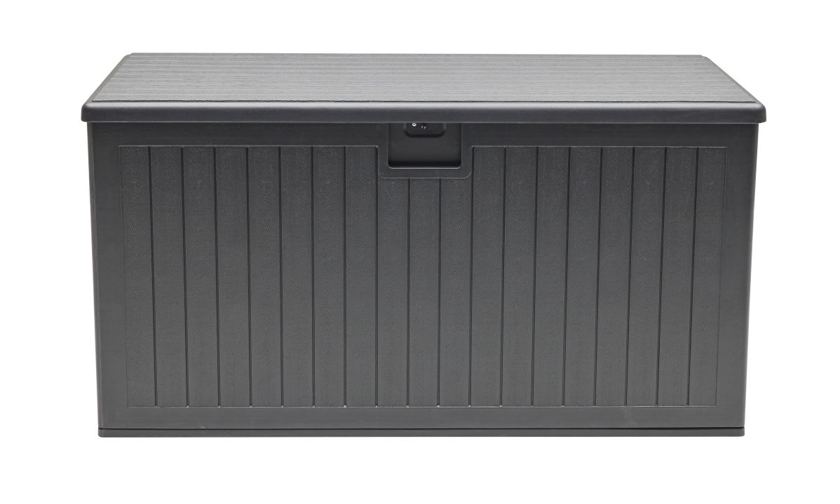 L.C. Wholesaler Aufbewahrungsbox VELIO in Farbe Schwarz mit Holzmaserung, Kiste, Tor