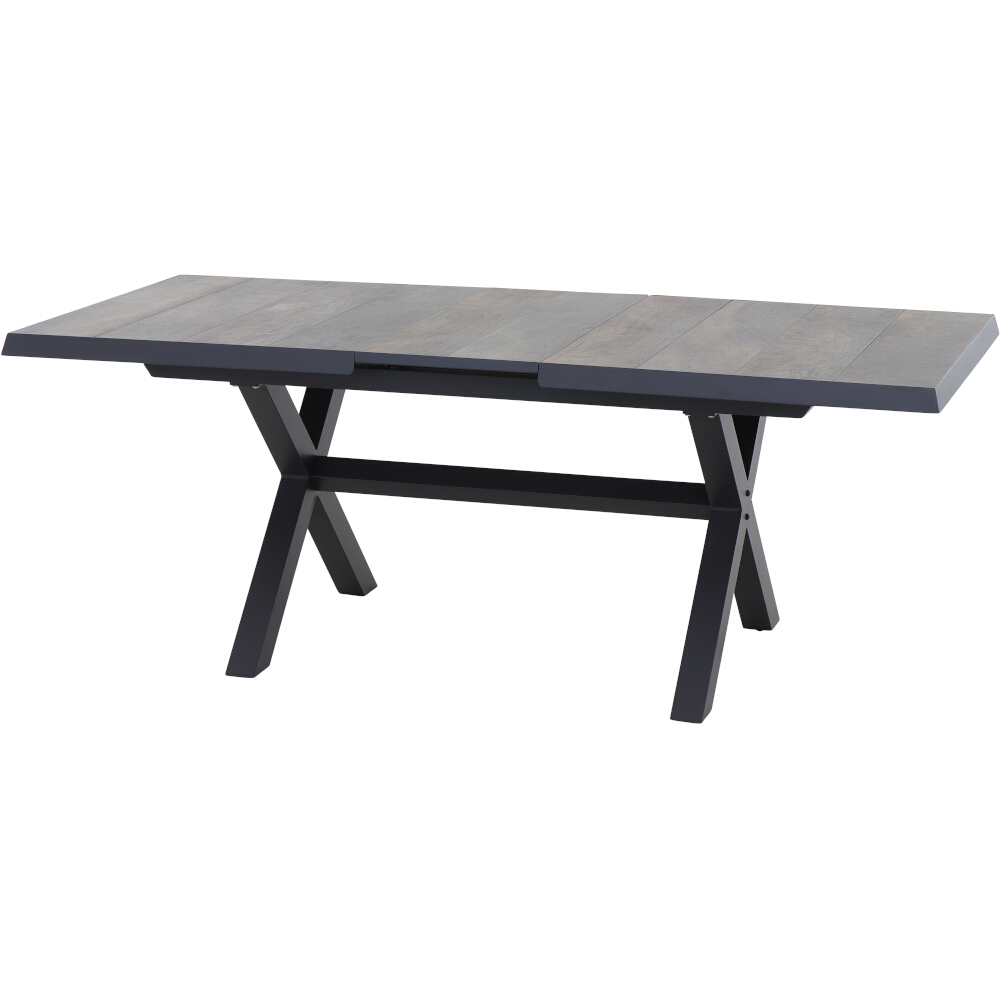 Ausziehtisch SINCRO ca. 160(200)x90cm mit Tischplatte in anthrazit/washed grau