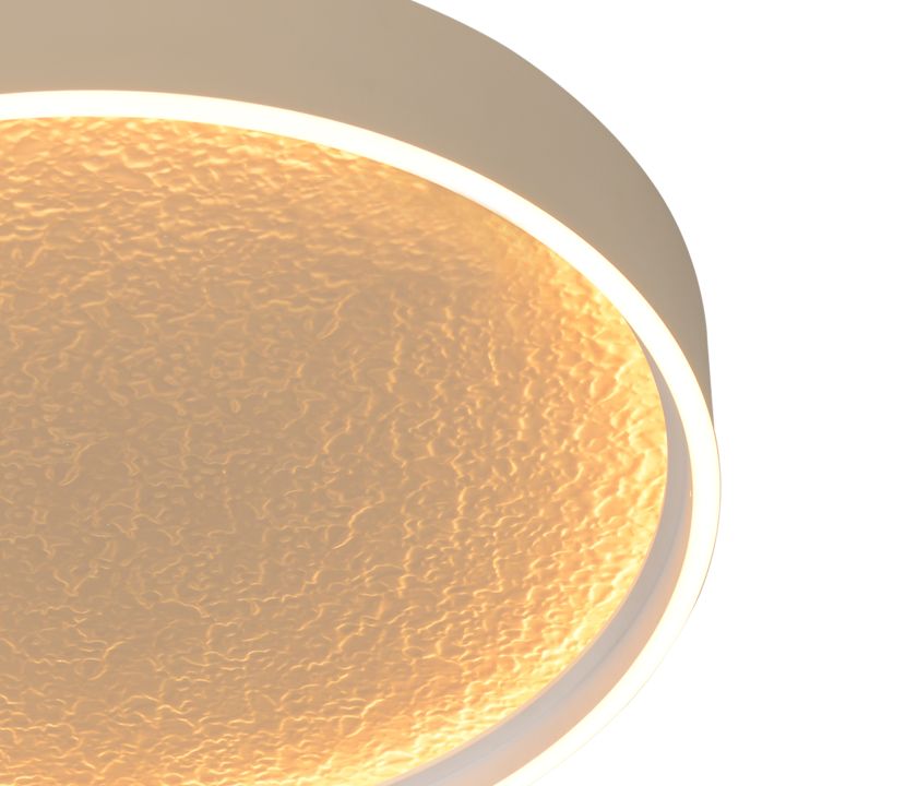 Global Technics LED-Deckenleuchte BORMES 1-flammig in Farbe sand, lampe, lampenfuß, diffuser, warmlicht, textur