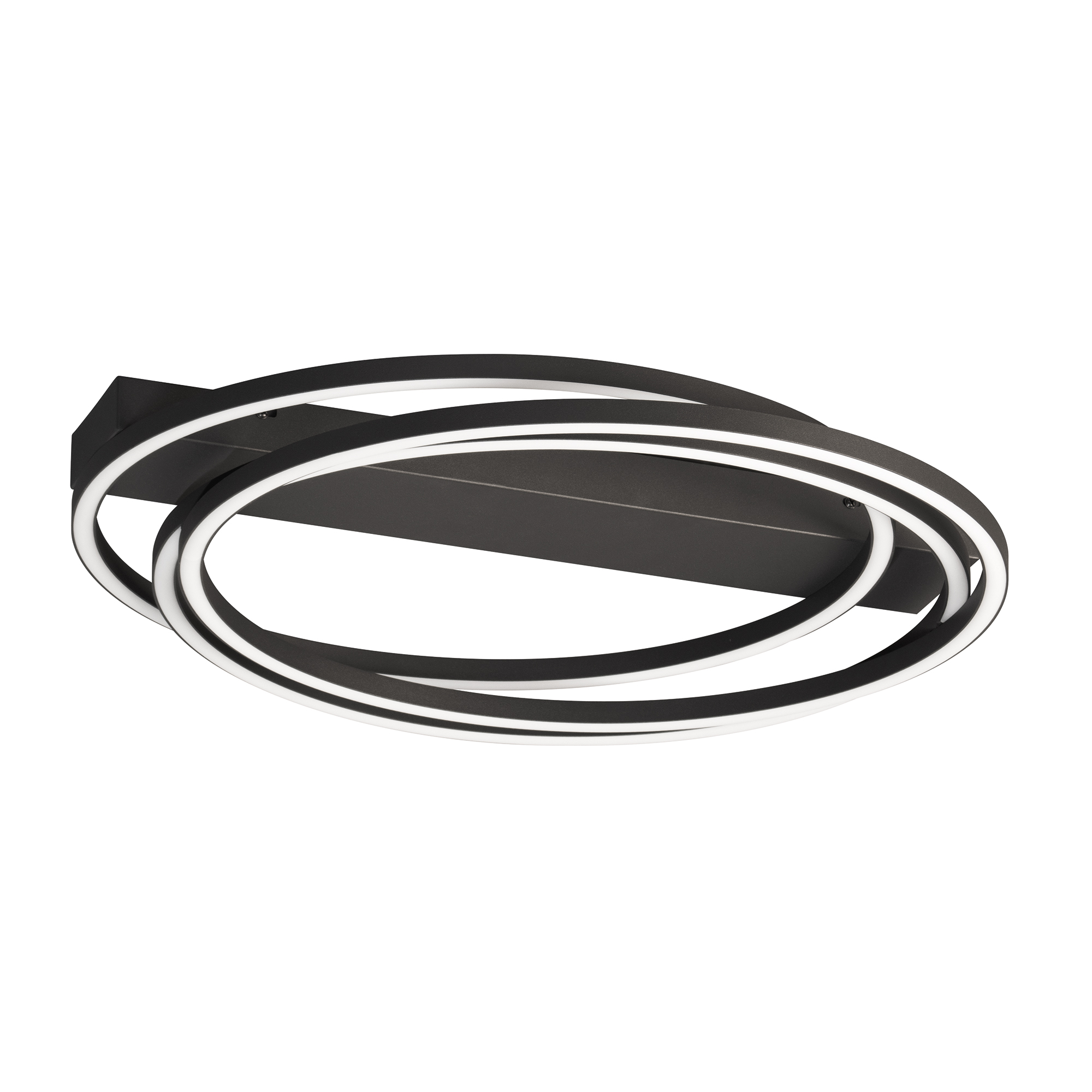 Fischer & Honsel LED-Deckenleuchte KIKU , D56 cm in Metall sandschwarz