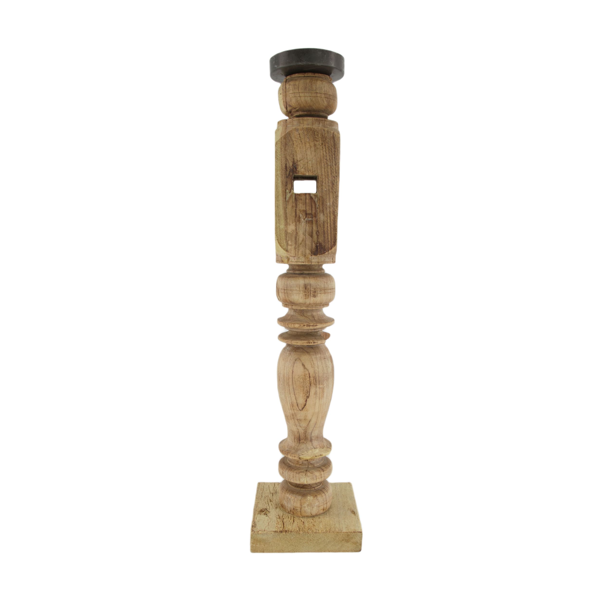 Dijk Natural Collections Stumpenkerzenhalter Holz vintage bleached, Emblem, Symbol