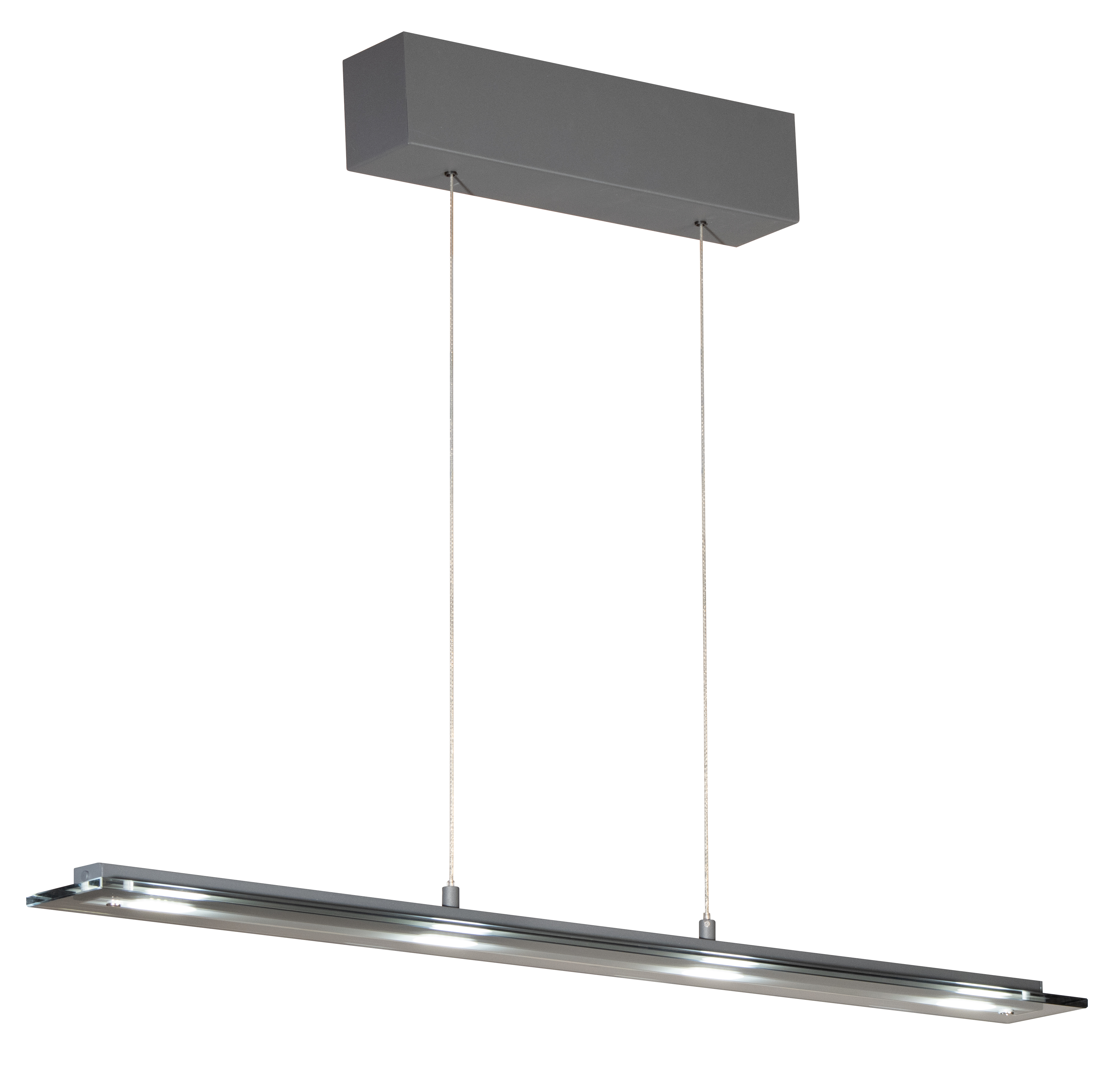 Fischer & Honsel LED-Pendelleuchte TORVI 4-flammig in Farbe Metall sandgrau/Glas rauchfarbig Fischer & Honsel LED-Pendelleuchte TORVI 4-flammig in Farbe Metall sandgrau/Glas rauchfarbig, Leuchte, Lampe