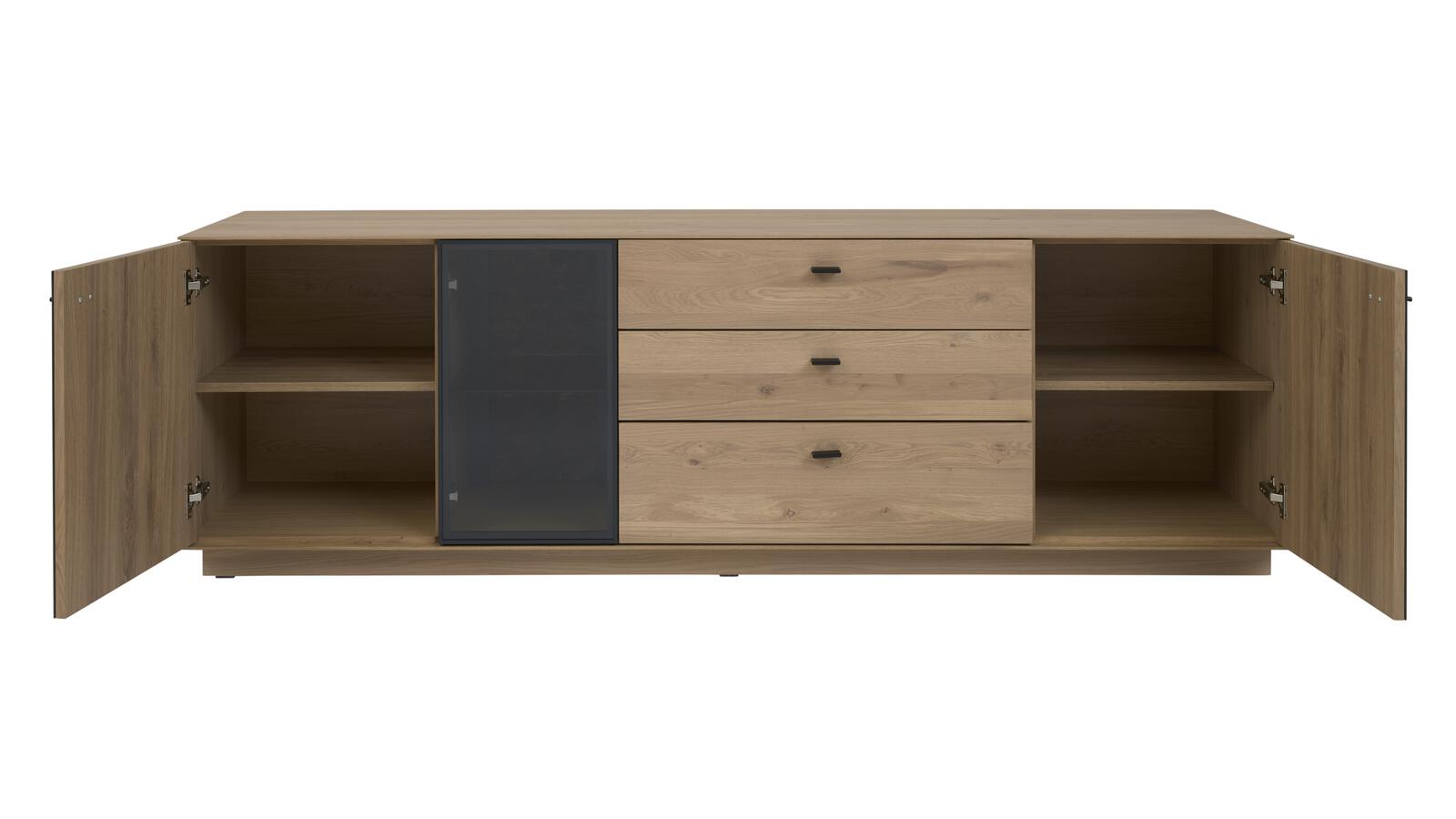 Interliving Sideboard IL 2025 in Front Wildeiche massiv, Korpus Wildeiche furniert Interliving Sideboard IL 2025 in Front Wildeiche massiv, Korpus Wildeiche furniert
