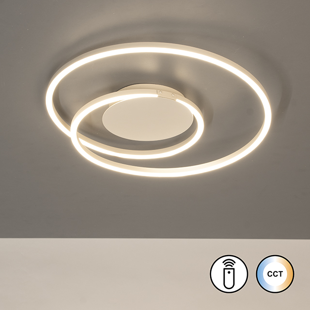 Fischer & Honsel LED-Deckenleuchte HOLY 1-flammig in Farbe Metall sandfarbig, Deckenleuchte, Leuchte