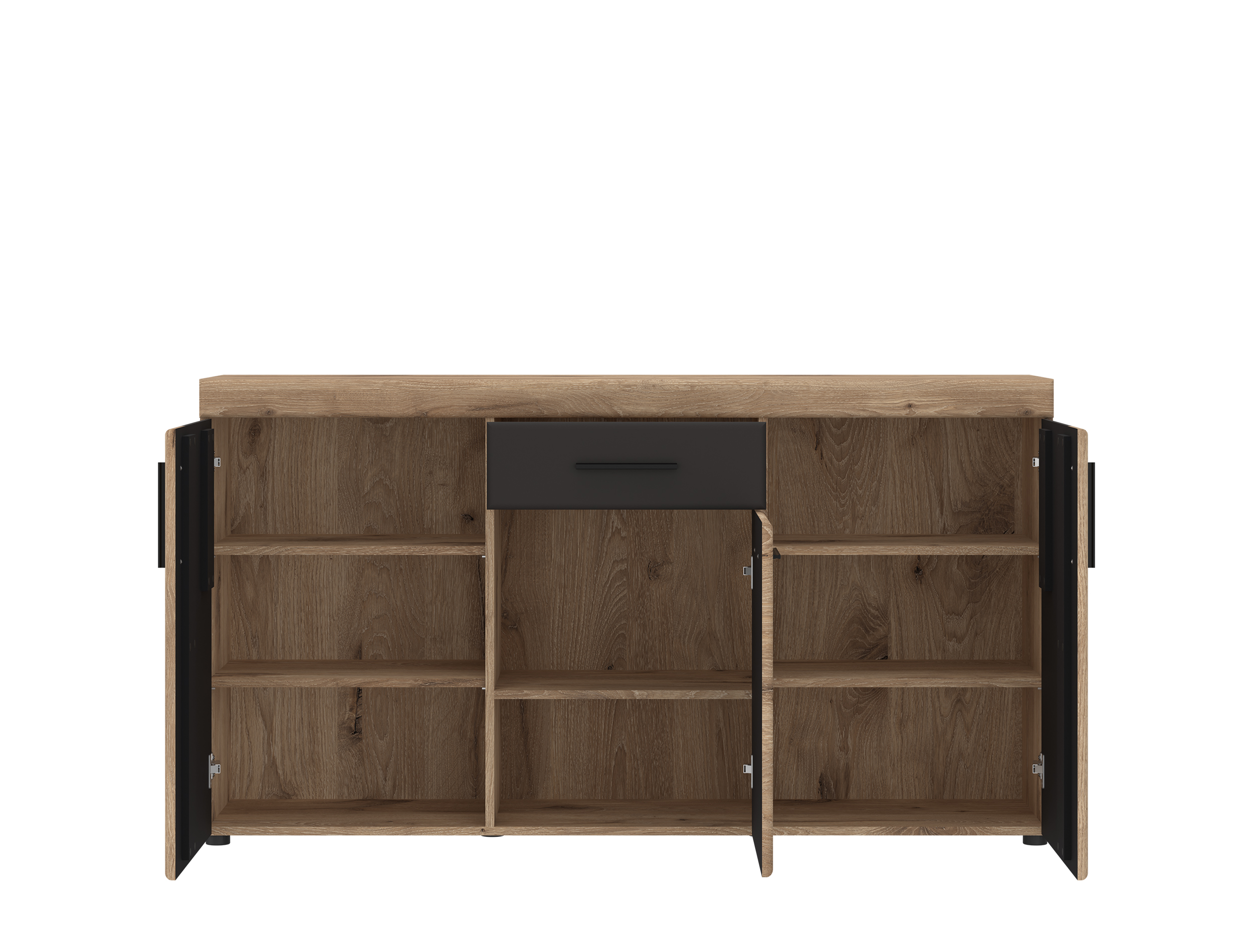 Sideboard GRANO in in Viking Eiche Nachbildung/Kosmos grau