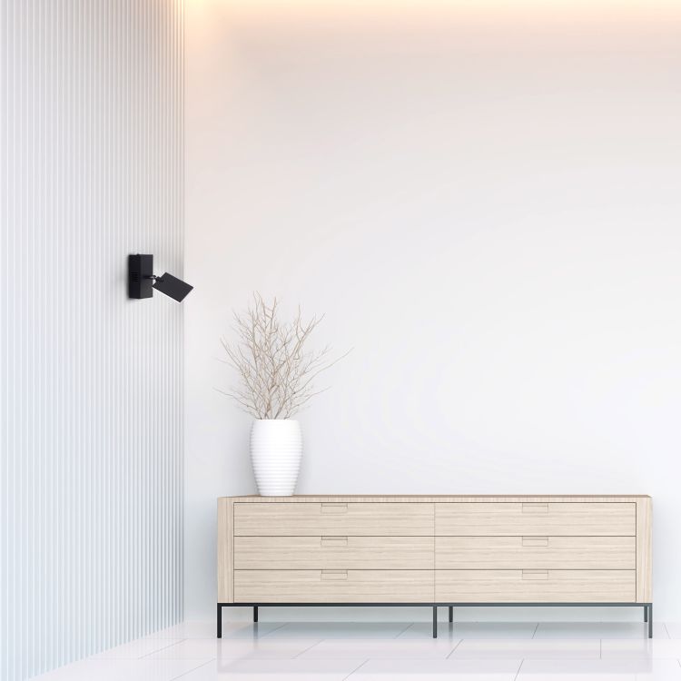 Paul Neuhaus LED-Wandleuchte PURE MIRA 1-flammig in Farbe schwarz, Moebel, Anrichte, Drinnen, Innenarchitektur, Kabinett