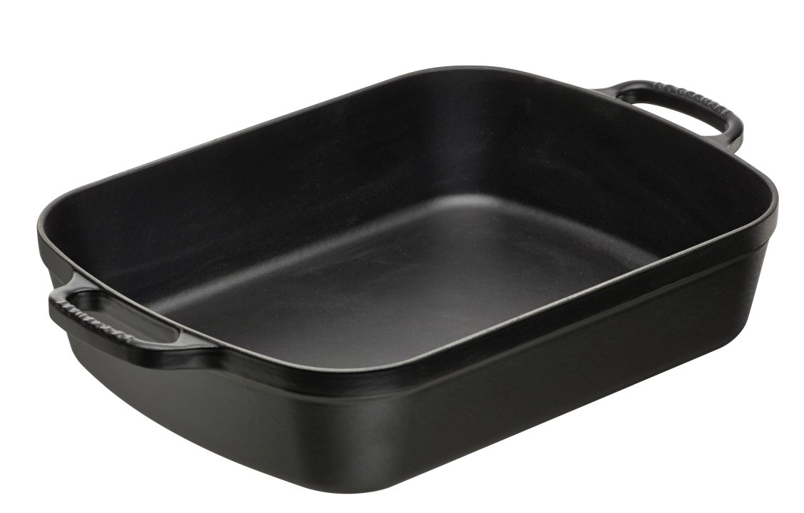 Le Creuset Bratreine ca. 37x29cm Schwarz