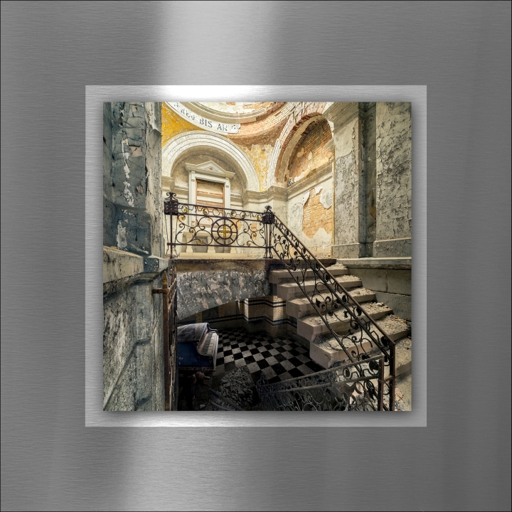PRO ART Double-Alu -Acryl bedruckt mit Aufsatz aus Acryl 50x50cm Lost Church