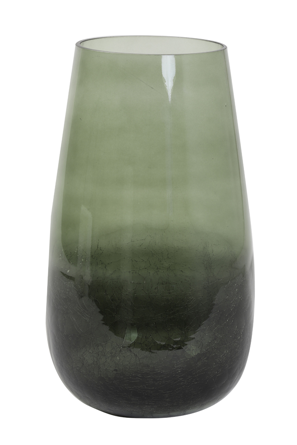Light & Living Vase PERLY in Glas oliv grün