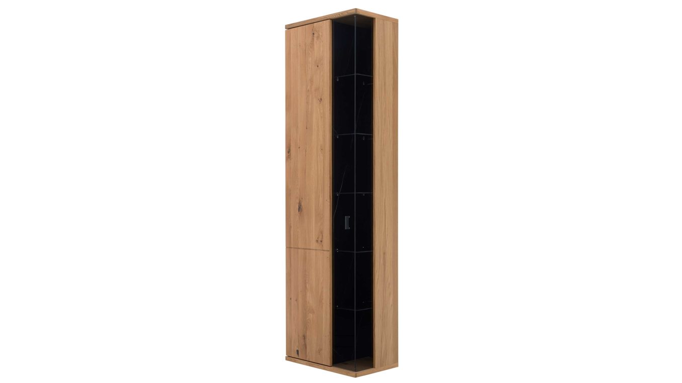 Vitrine in Asteiche Lamelle massiv geölt