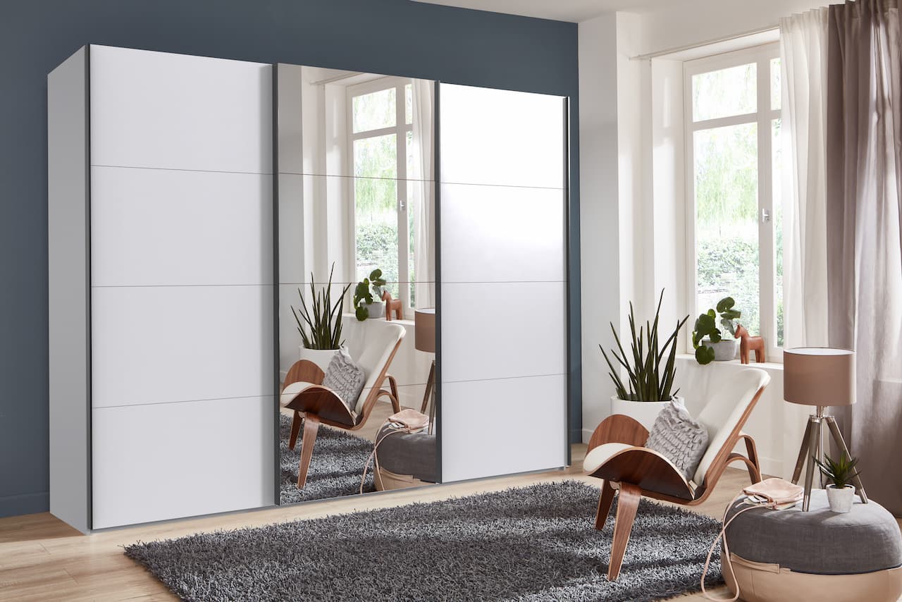 Wimex Schwebetürenschrank EASY PLUS BLACK in Front/Korpus weiß 511 Wimex Schwebetürenschrank EASY PLUS BLACK in Front/Korpus weiß 511