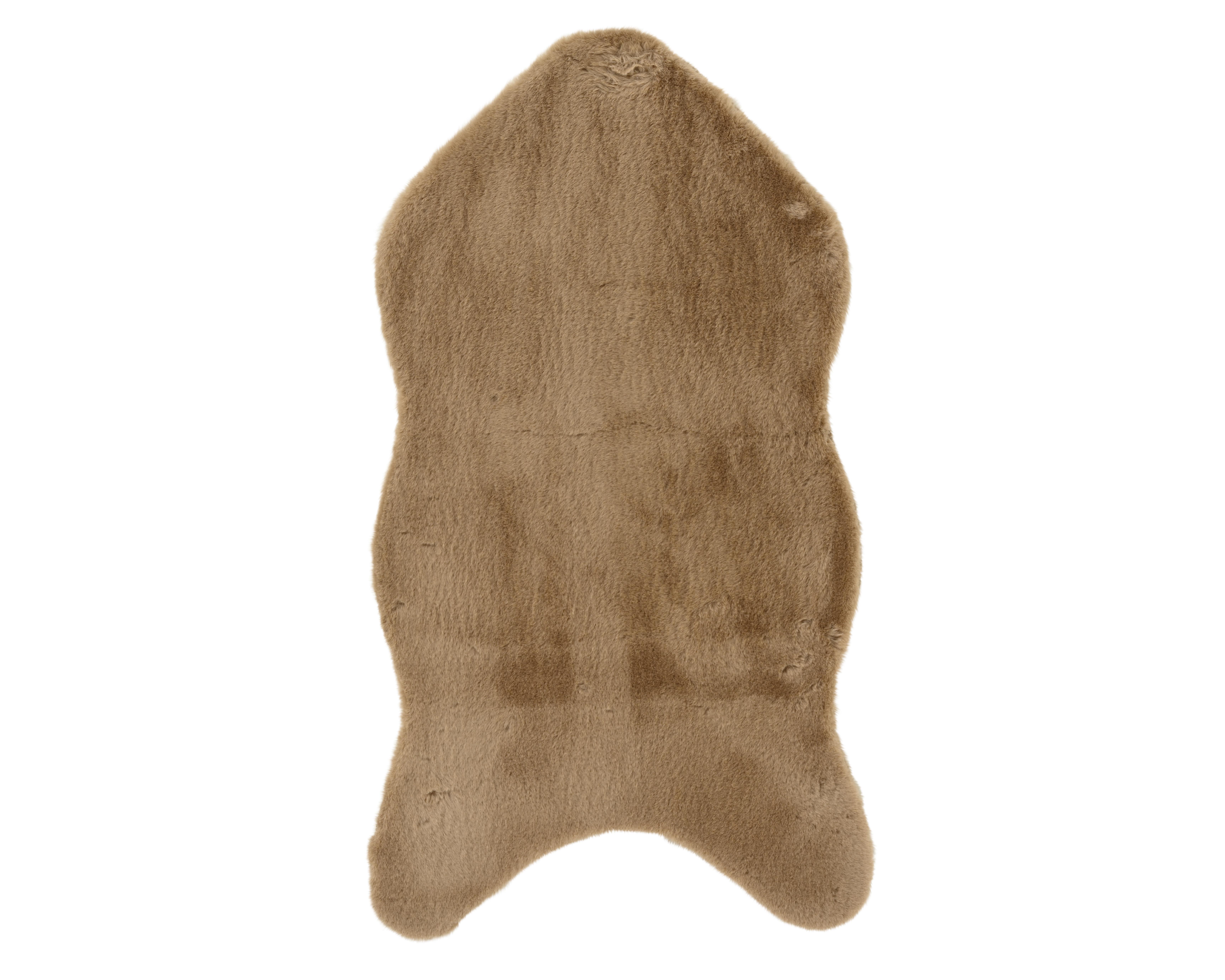 Kaemingk Teppich kunstfell 440320 ca. B50 H2 cm in Braun, Tasche, Dekoration für Zuhause, Strumpfwaren, Socke, Sack