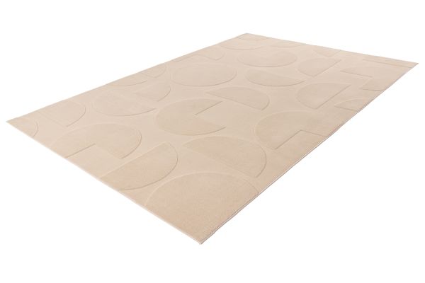 Webteppich FOCUS ca. 160x230cm in Farbe beige Webteppich FOCUS ca. 160x230cm in Farbe beige, Teppich, Kleines Muster, Beige, Rundformen, Wohnaccessoire