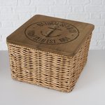 Boltze Korb Tomme, Quadrat, H 18 cm, TOMME in Materialmix natur